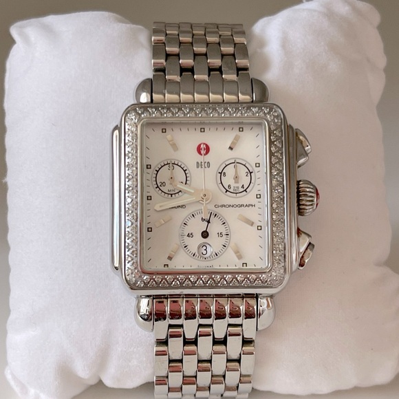 Michele Deco stainless Diamond watch - Picture 1 of 4